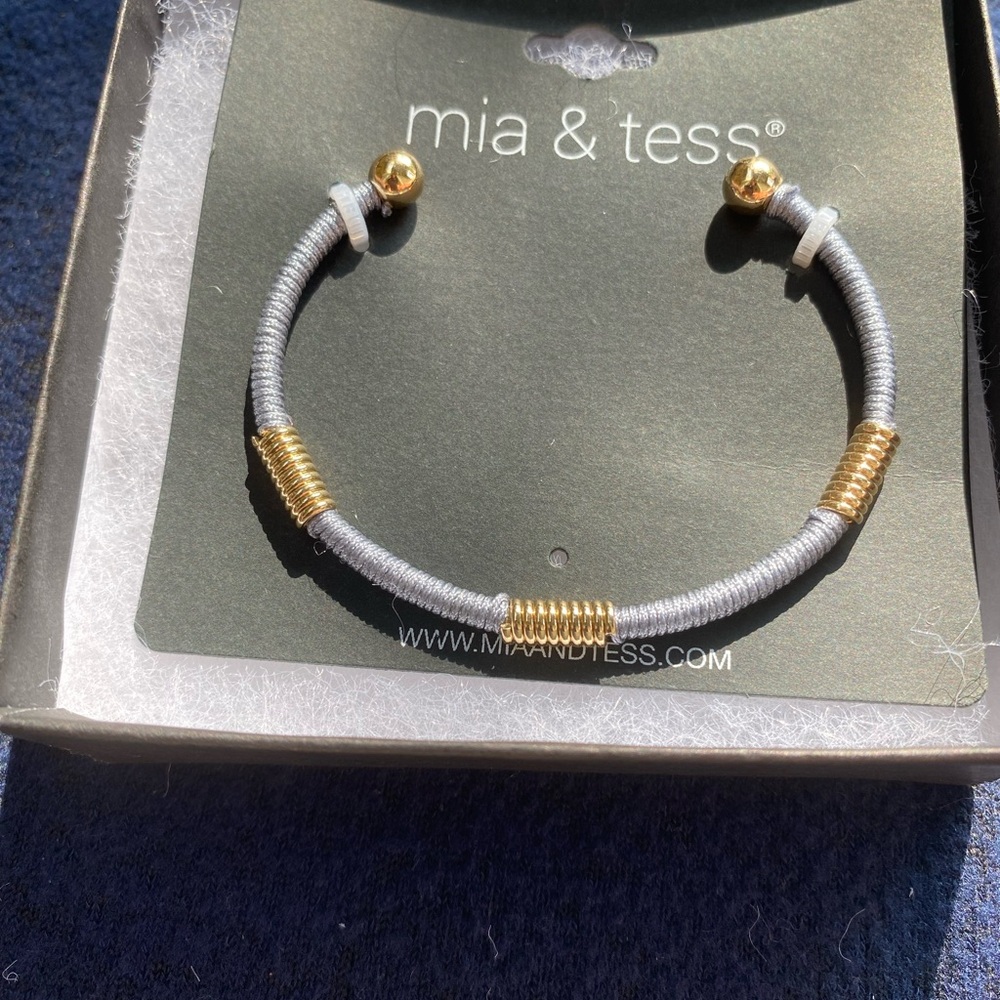 Mia&Tess gray/light blue bracelet